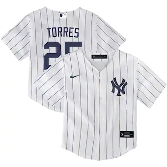 toddler nike gleyber torres white new york yankees home rep